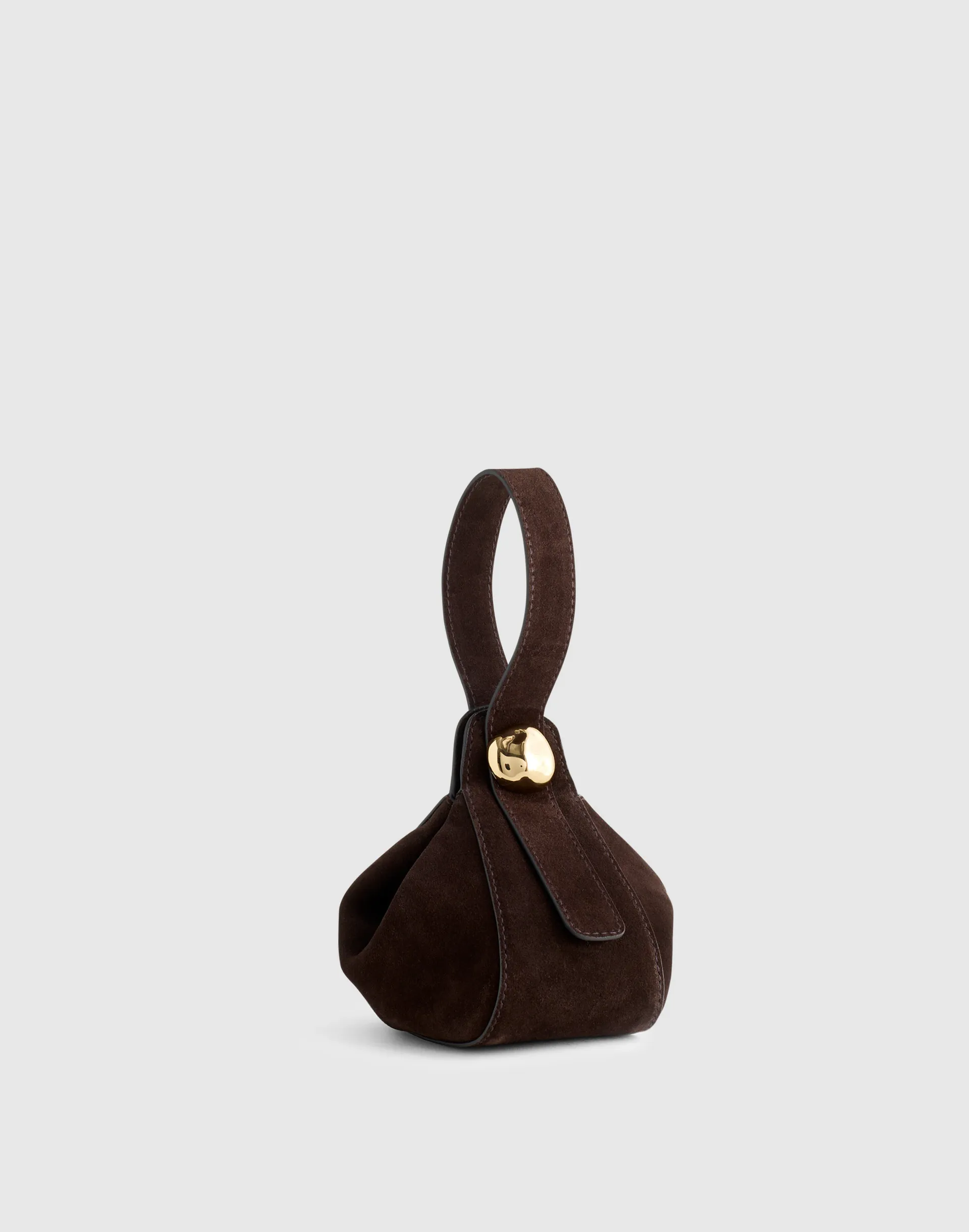 The Sculpted Metal Wristlet Bag
