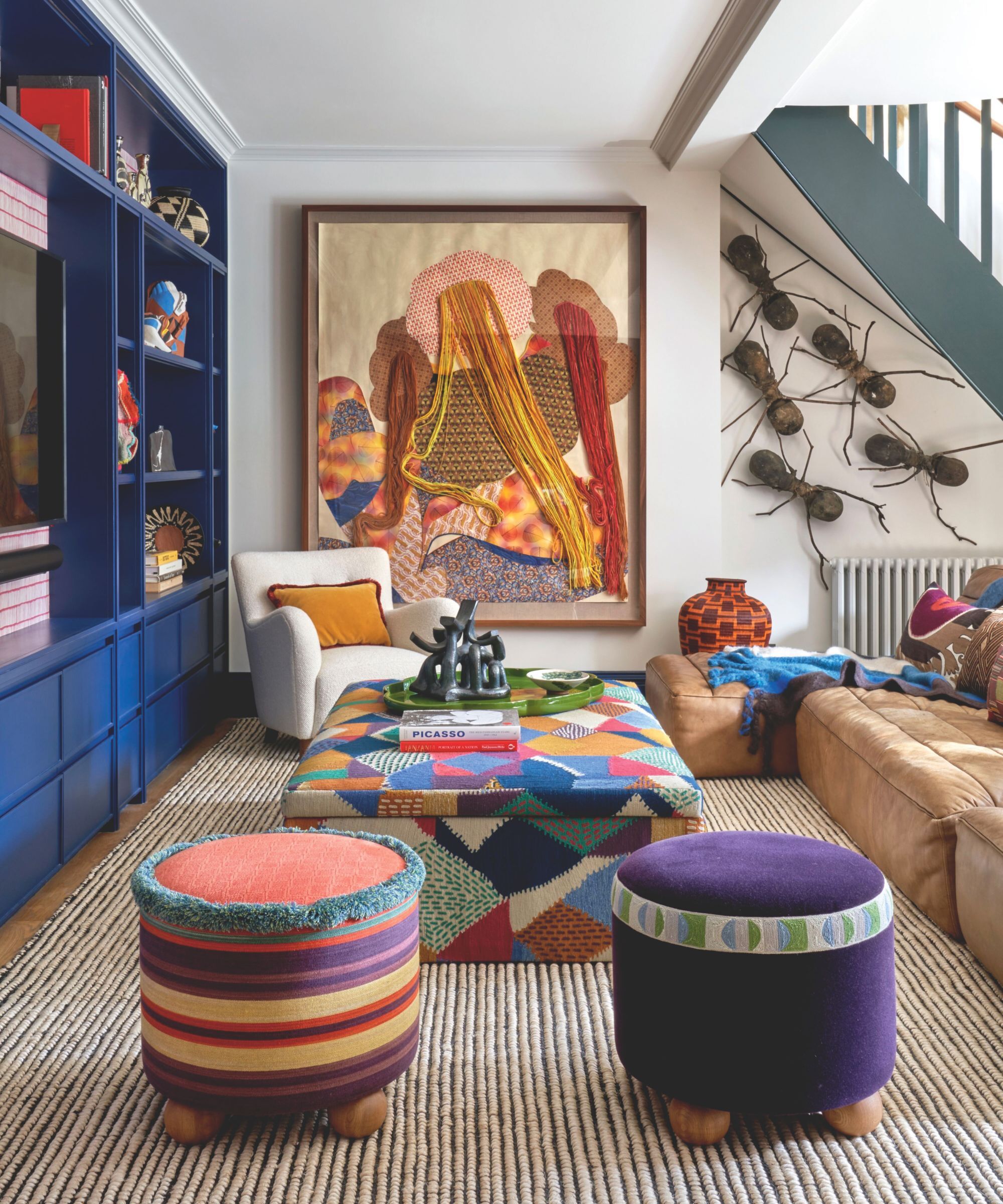A very colourful sitting room design