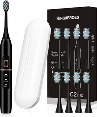 Kingheroes electric toothbrush set: was $39 now $9 @ Amazon