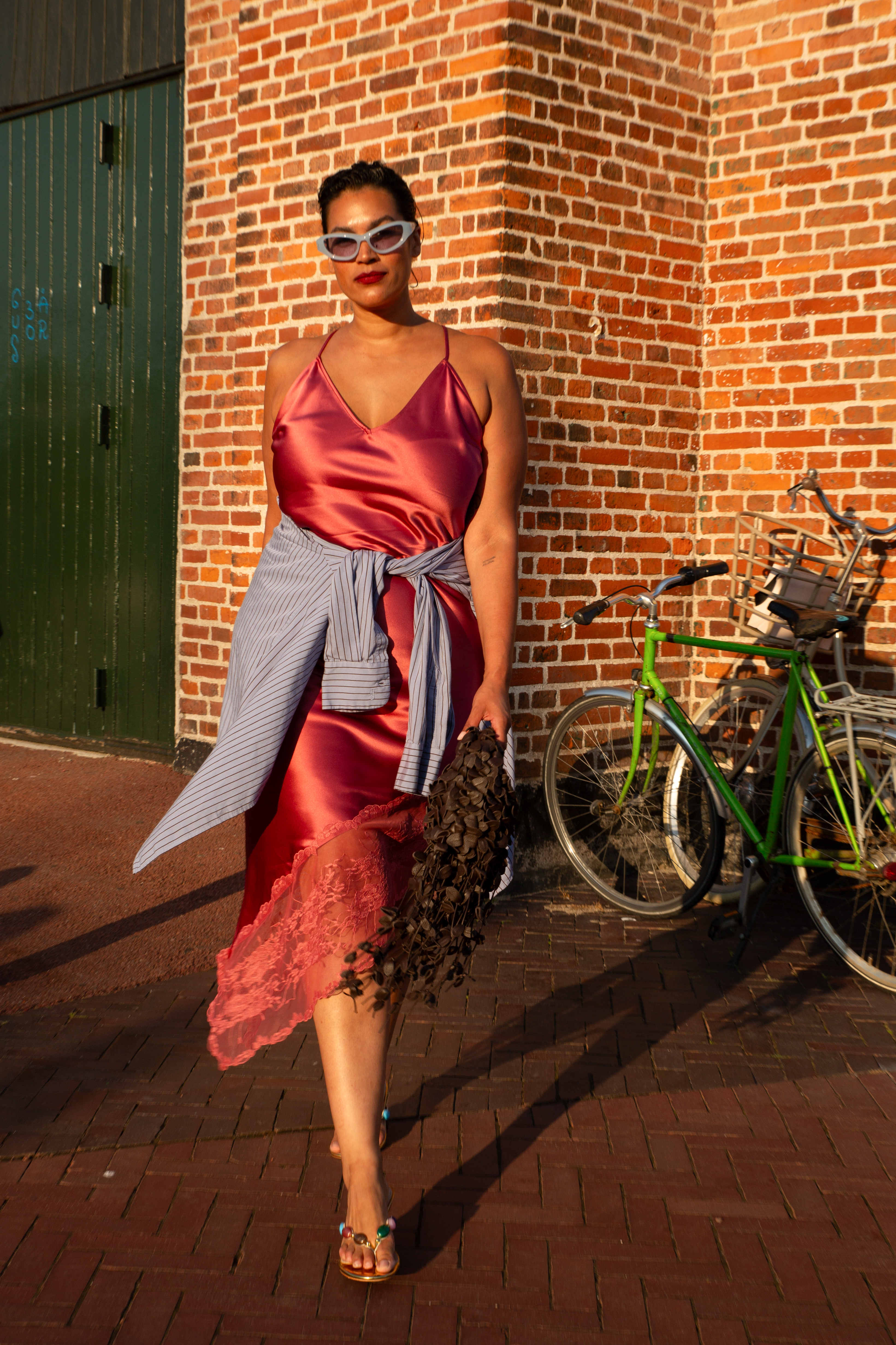 Jennifer Atilemile attending Copenhagen Fashion Week.