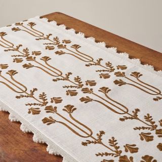 Tulip Embroidered Table Runner