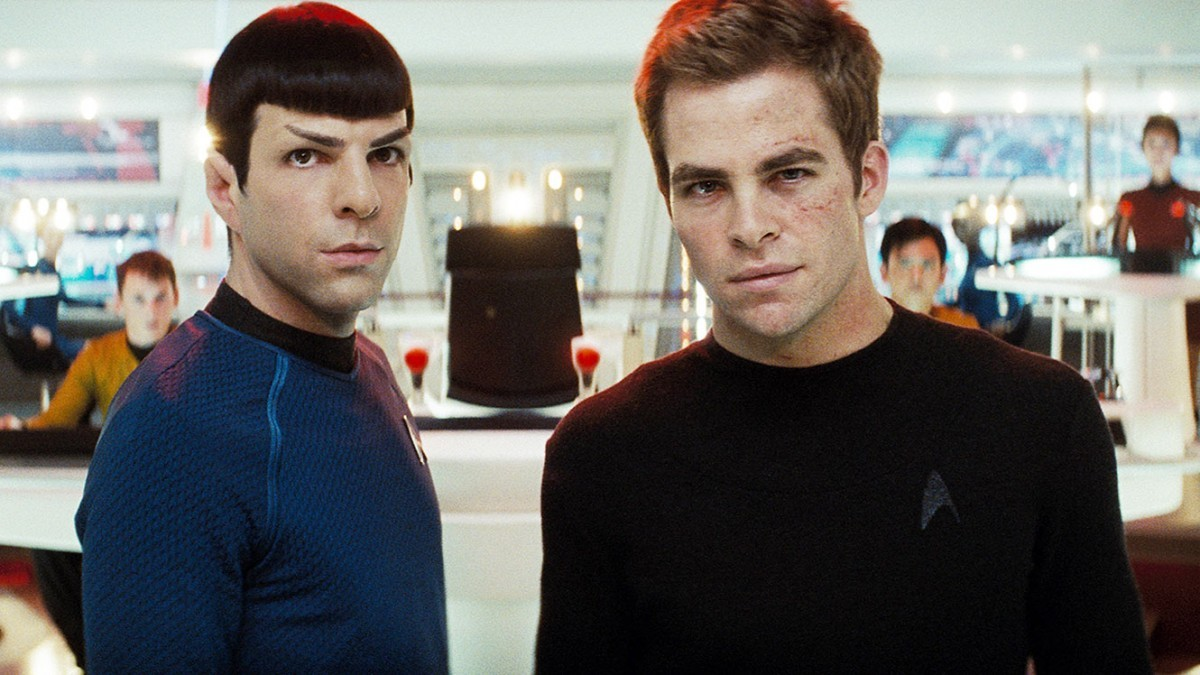 Spock and Kirk in the 2009 Star Trek
