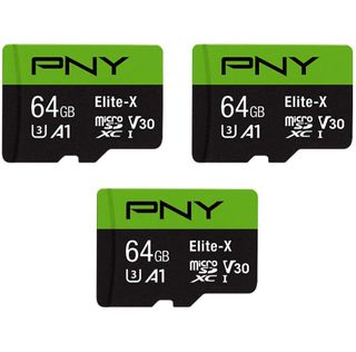 PNY 64GB Elite-X Class 10 U3 V30 microSDXC Flash Memory Card
