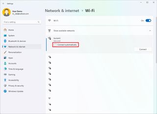 Windows 11 disable Wi-Fi auto connect