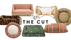 a collage of images of dog beds 