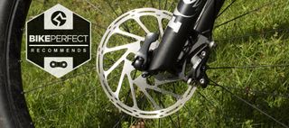 A mountain bike disc brake rotor