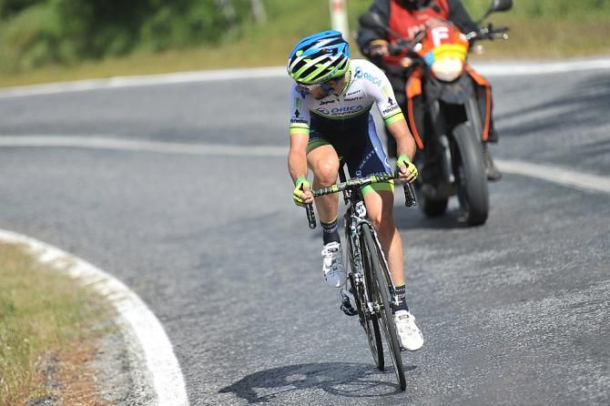 Adam Yates (Orica-GreenEdge) checks behind
