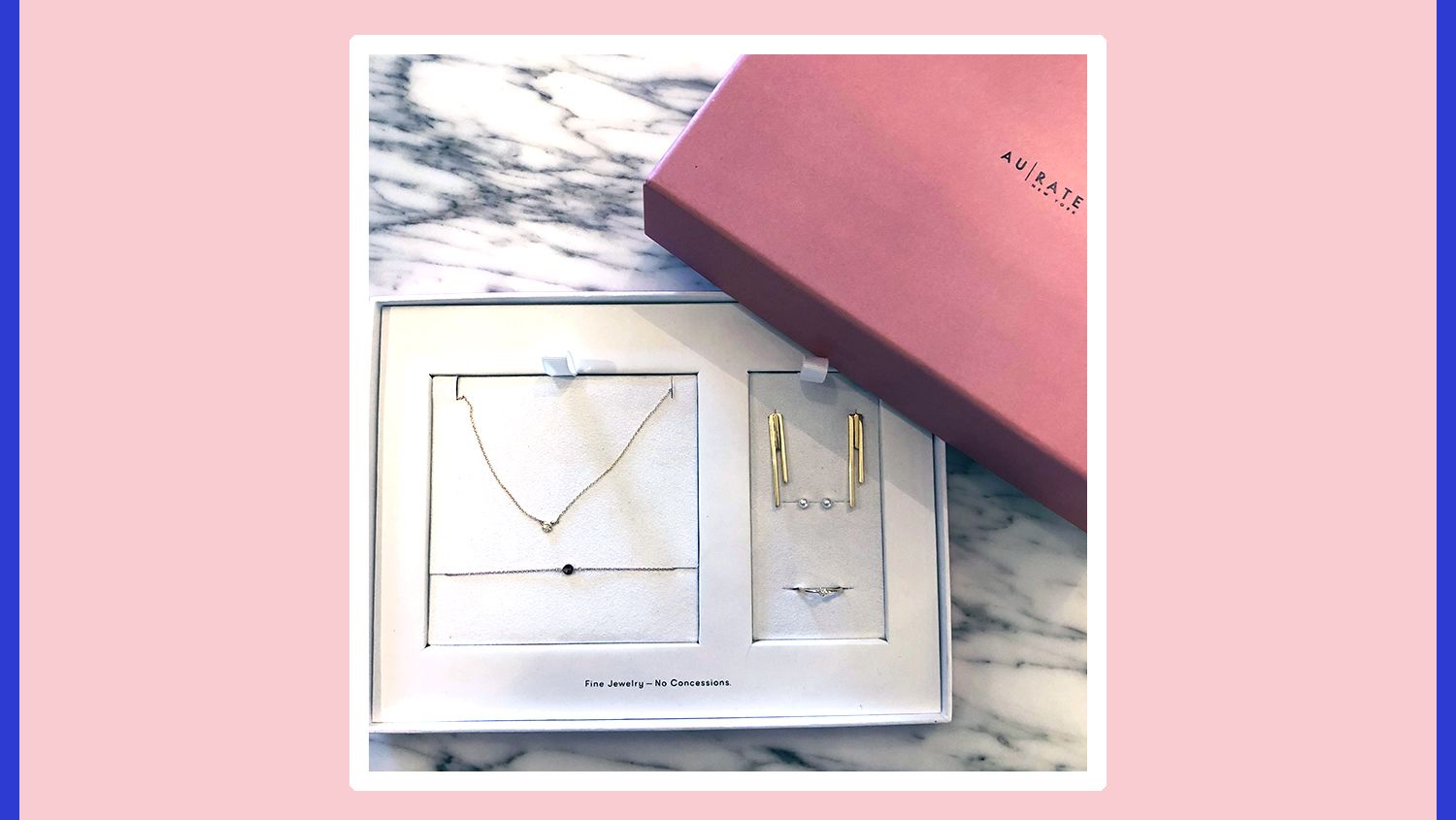 AUrate Fine Jewelry Subscription Box AUrate Review Marie Claire