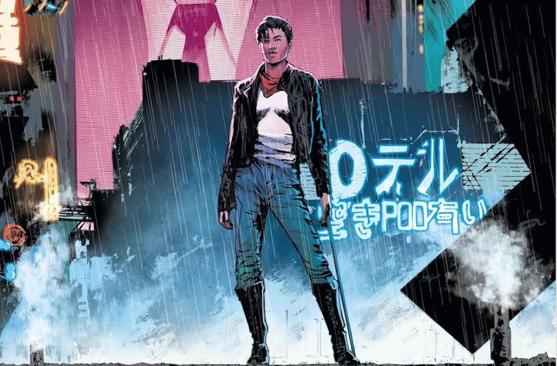 Blade Runner 2039 cover with woman with a sword