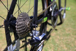 A look from behind at the Cervelo S5