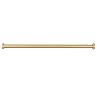A gold adjustable tension rod for closets