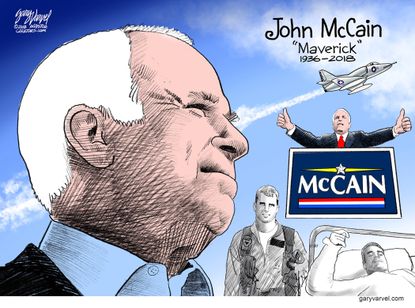 Editorial cartoon U.S. John McCain death maverick