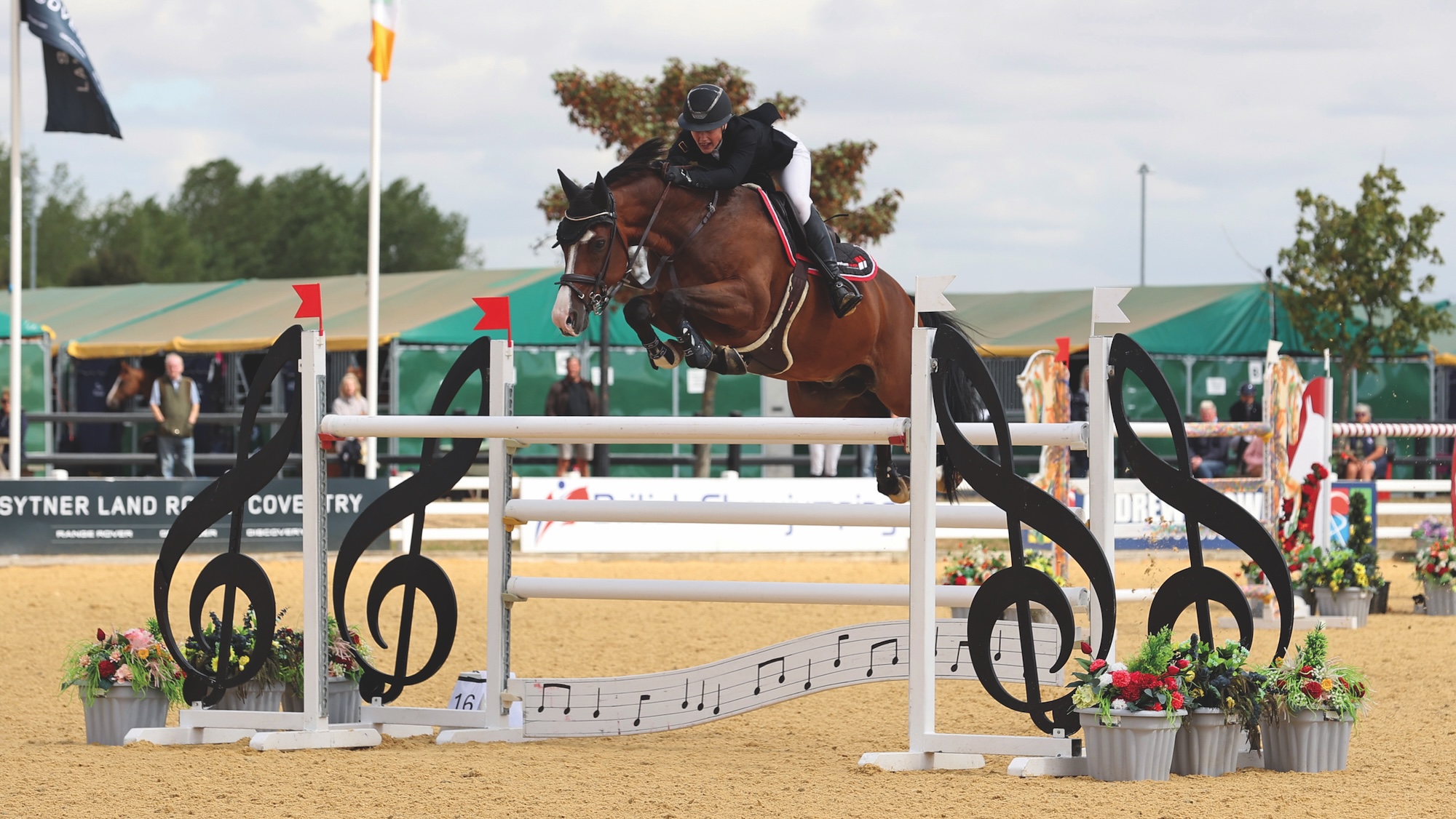 Madison Heath and BP Millionaire clear an oxer at the 2026 British Showjumping National Championships