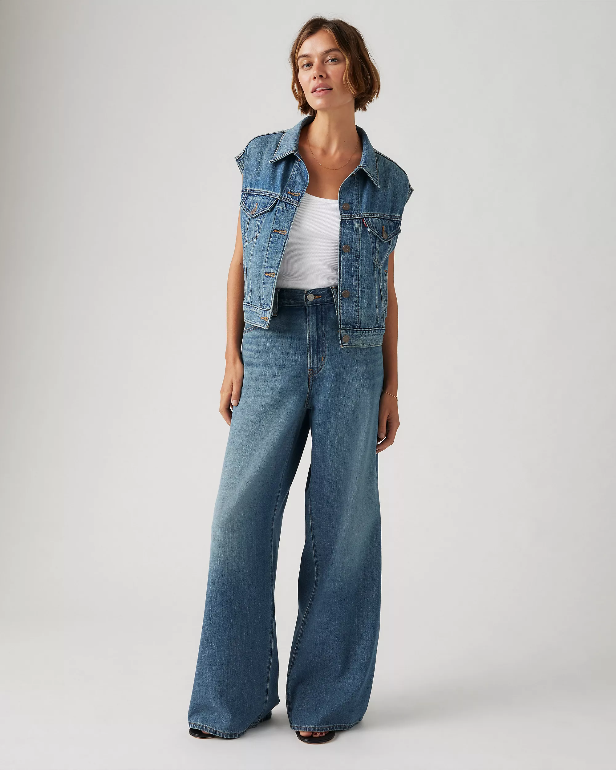 Levi, Xl Baggy Straight Linen+ Denim Women&#039;s Jeans