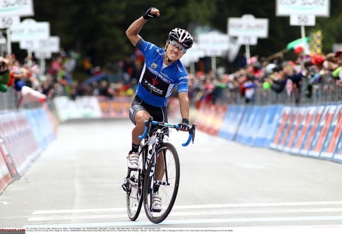 Julian Arredondo (Trek Factory Racing) claims the Stage 18 win at the Rifugio Panarotta