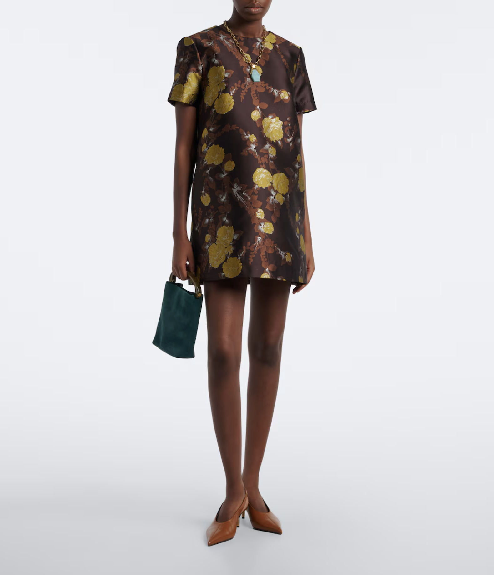 La DoubleJ, Devon floral jacquard minidress