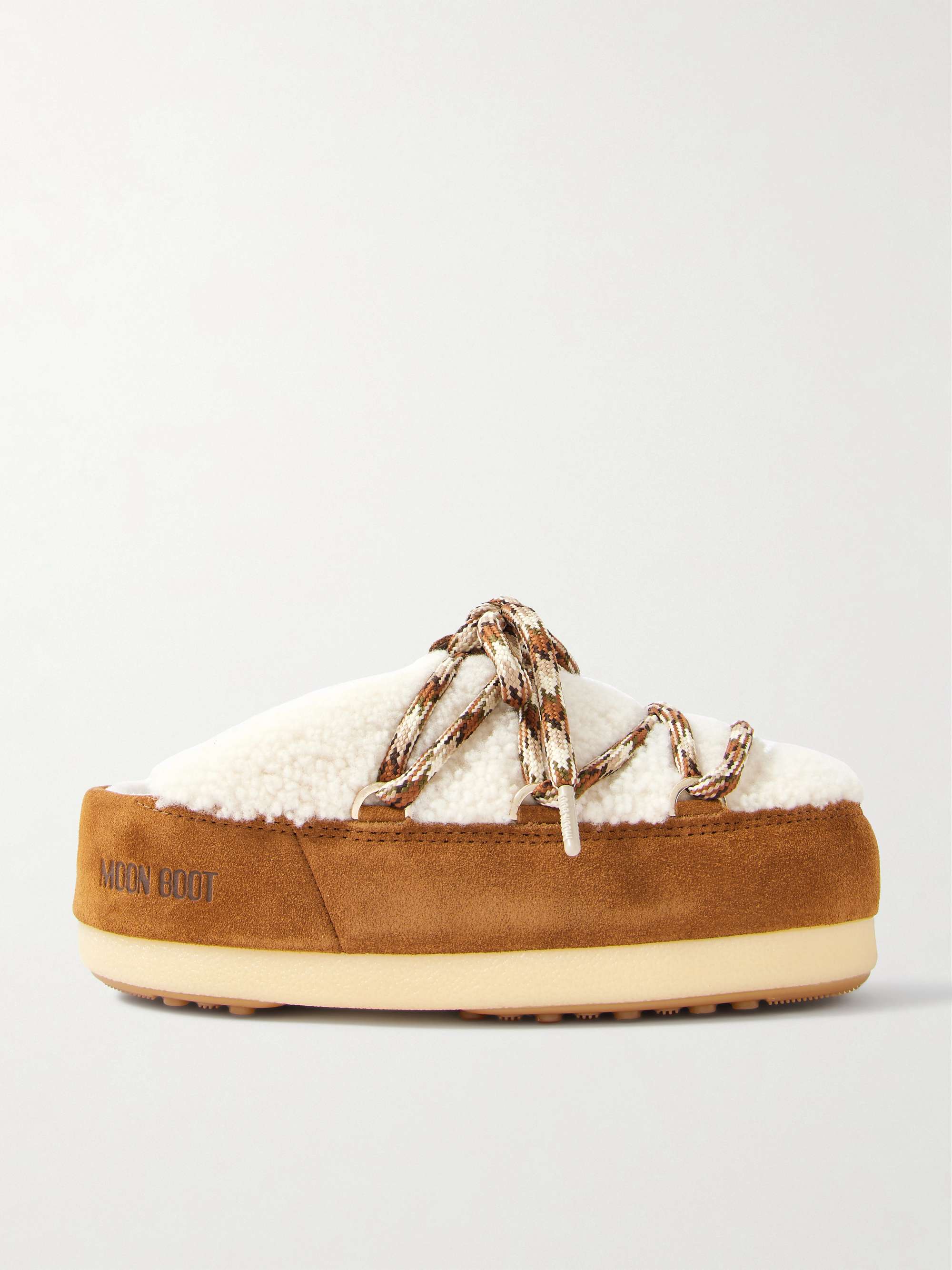Evx Shearling and Suede Mules