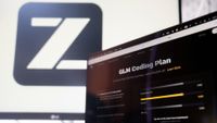 Laptop showing z.ai splash screens