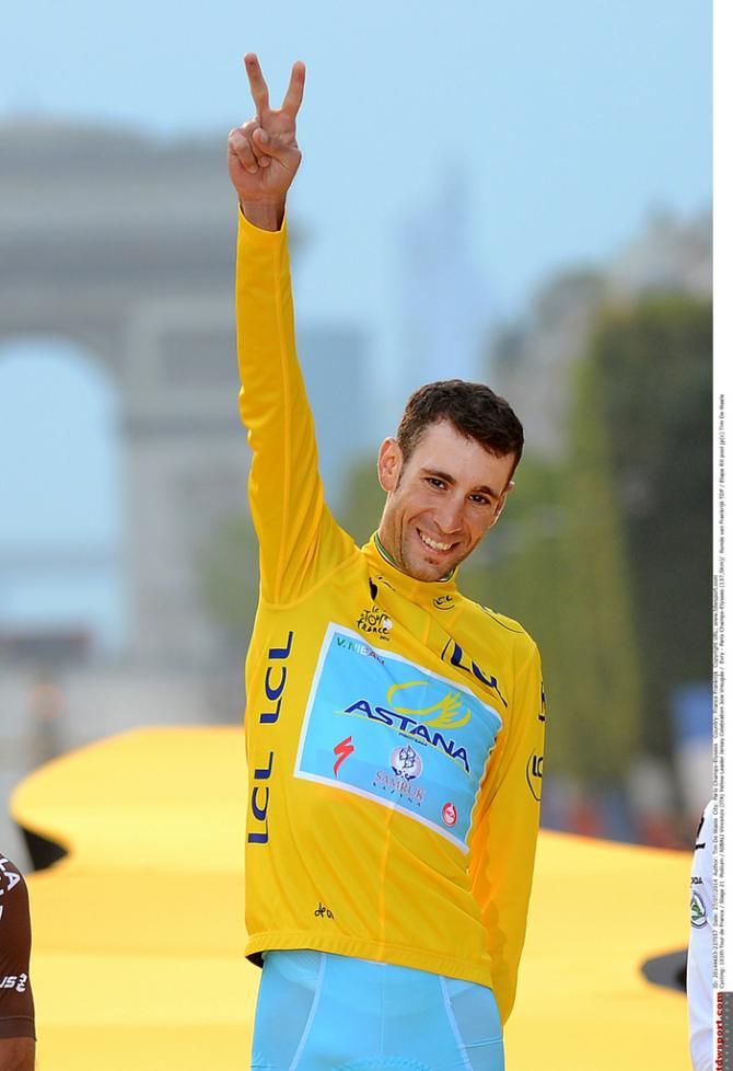 Vincenzo Nibali (Astana) joins the elite club to have won all three grand tours