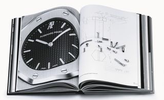 The Royal Oak book with sketches detailing how its defining bolted dial bezel came to fruition