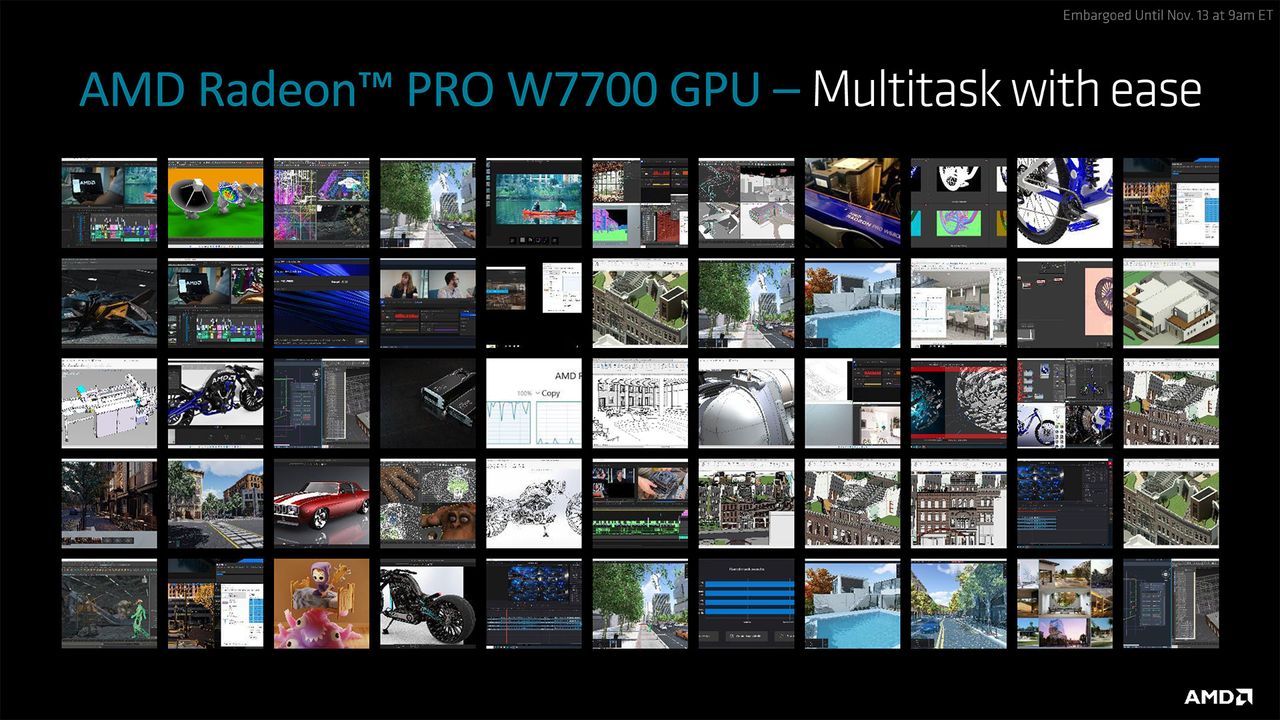 AMD Radeon Pro W7700 Slide Deck