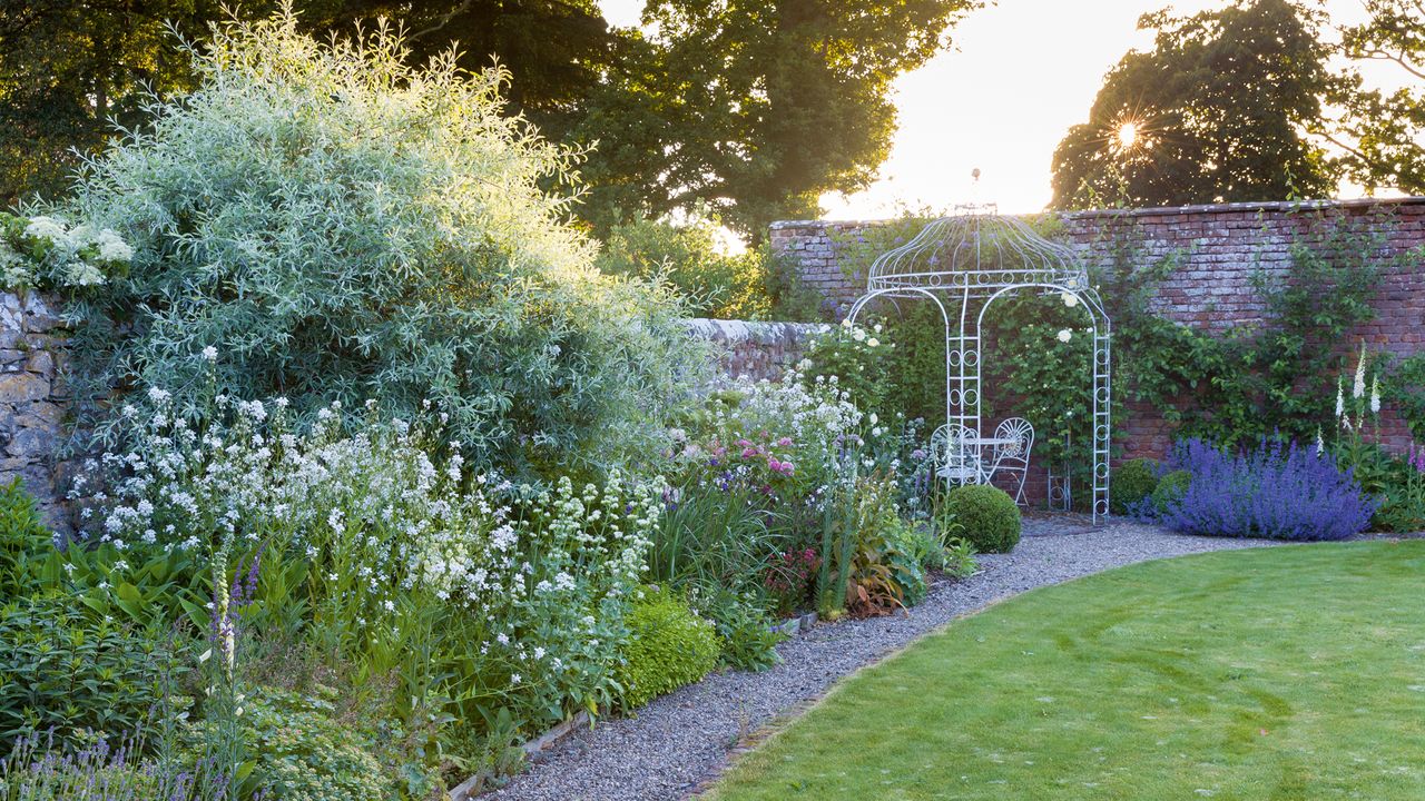 walled garden in denbigh gazebo