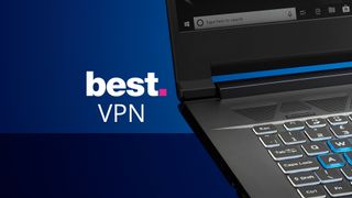 The words 'best vpn' next to a laptop computer