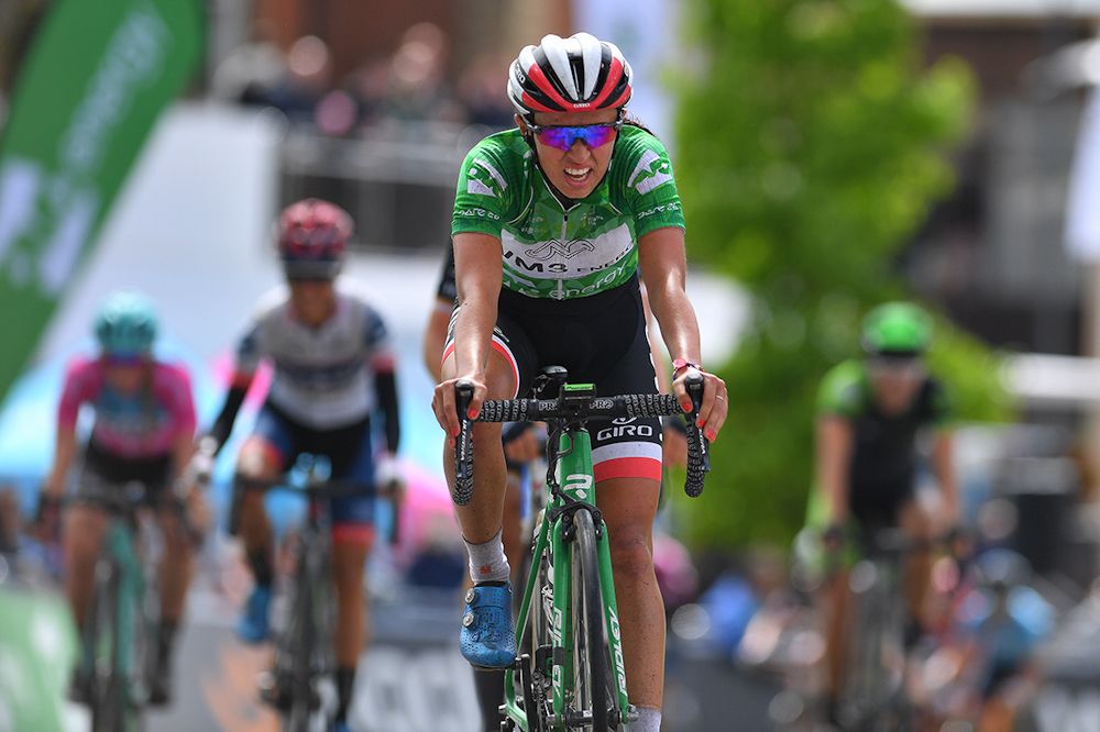 Katarzyna Niewiadoma finishes stage 2 at the Women's Tour