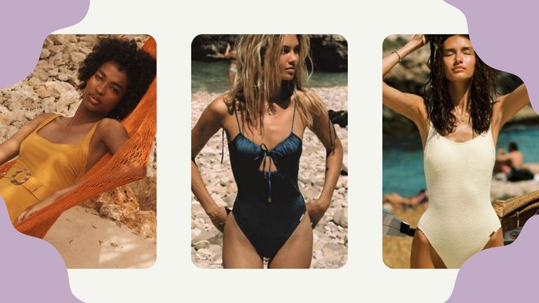 three models wearing swimwear trends 2022