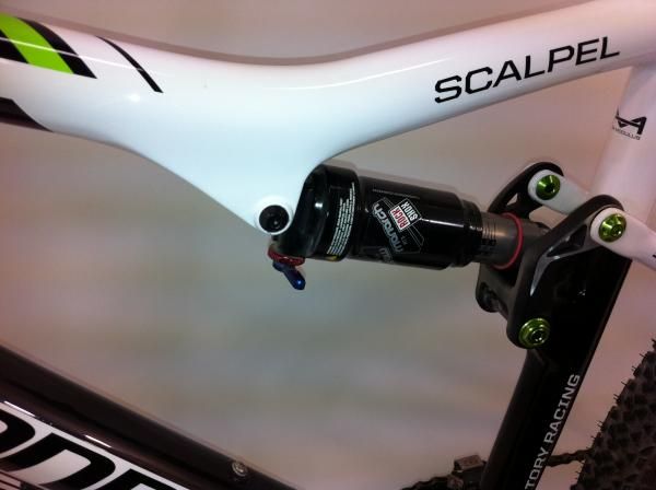 A closer look at the rear shock on Alex Grant's bike.