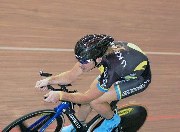 Vitaliy Popkov (Ukraine) en route to gold in the men's 4000m pursuit.