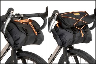 Restrap new 14 and 17 litre handlebar bags mounted on bikes