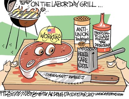 Political cartoon U.S. Labor Day GOP consequences