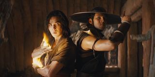 Ludi Lin and Max Huang as Lui Kang and Kung Lao in Mortal Kombat