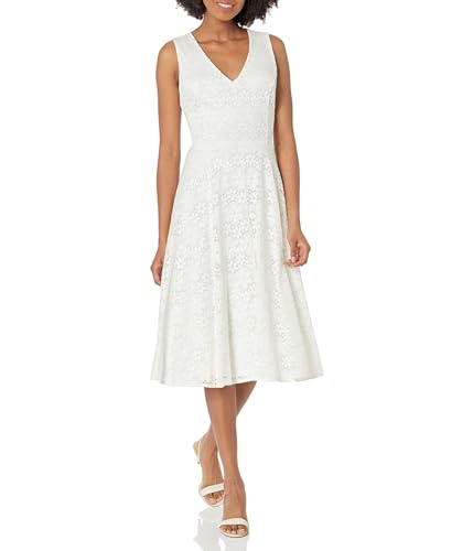 Tommy Hilfiger Daisy Lace Fit and Flare Ivory 14