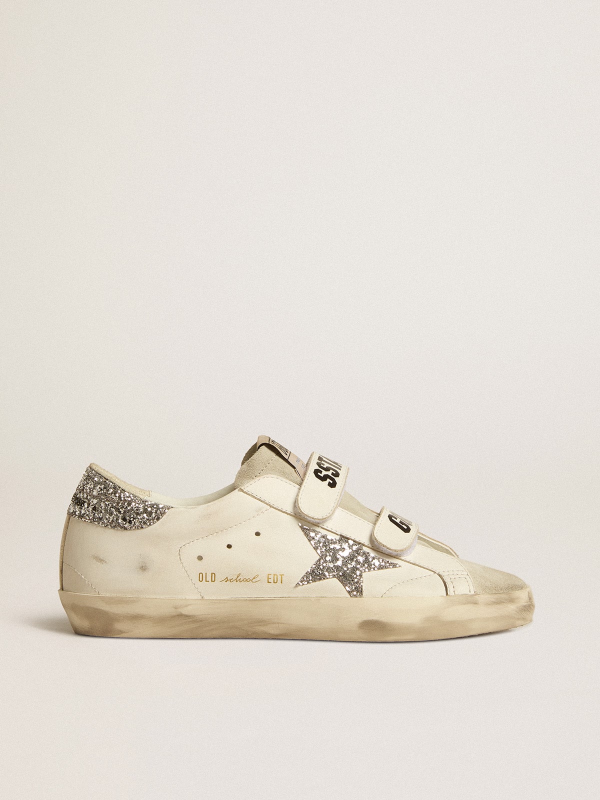 Women’s Old School With Silver Glitter Star and Ice-Gray Suede Tongue