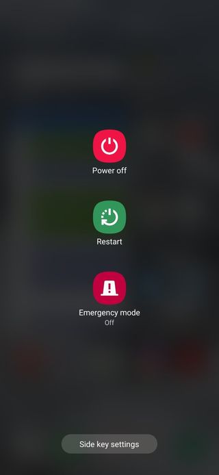 Samsung power-off settings