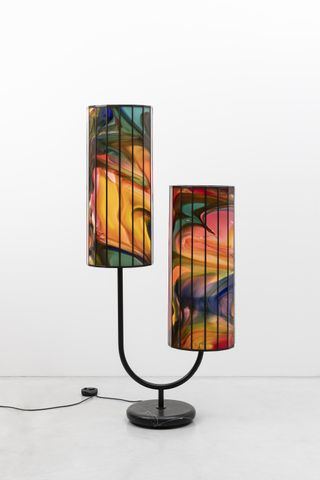 Maarten de Ceulaer stained glass lamp