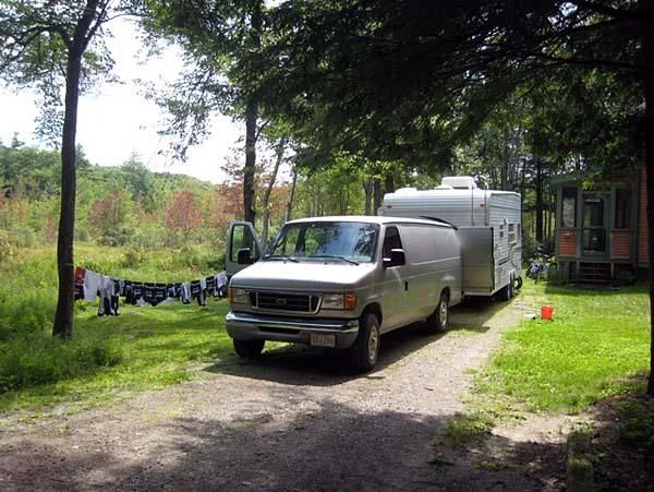 Resting in New Hampshire before the racing in Windham, New York.