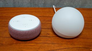 Echo Glow and Echo Dot with Clock