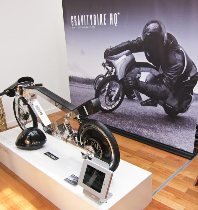 There was a broad variety of bikes on display, including these serious looking gravity bikes.
