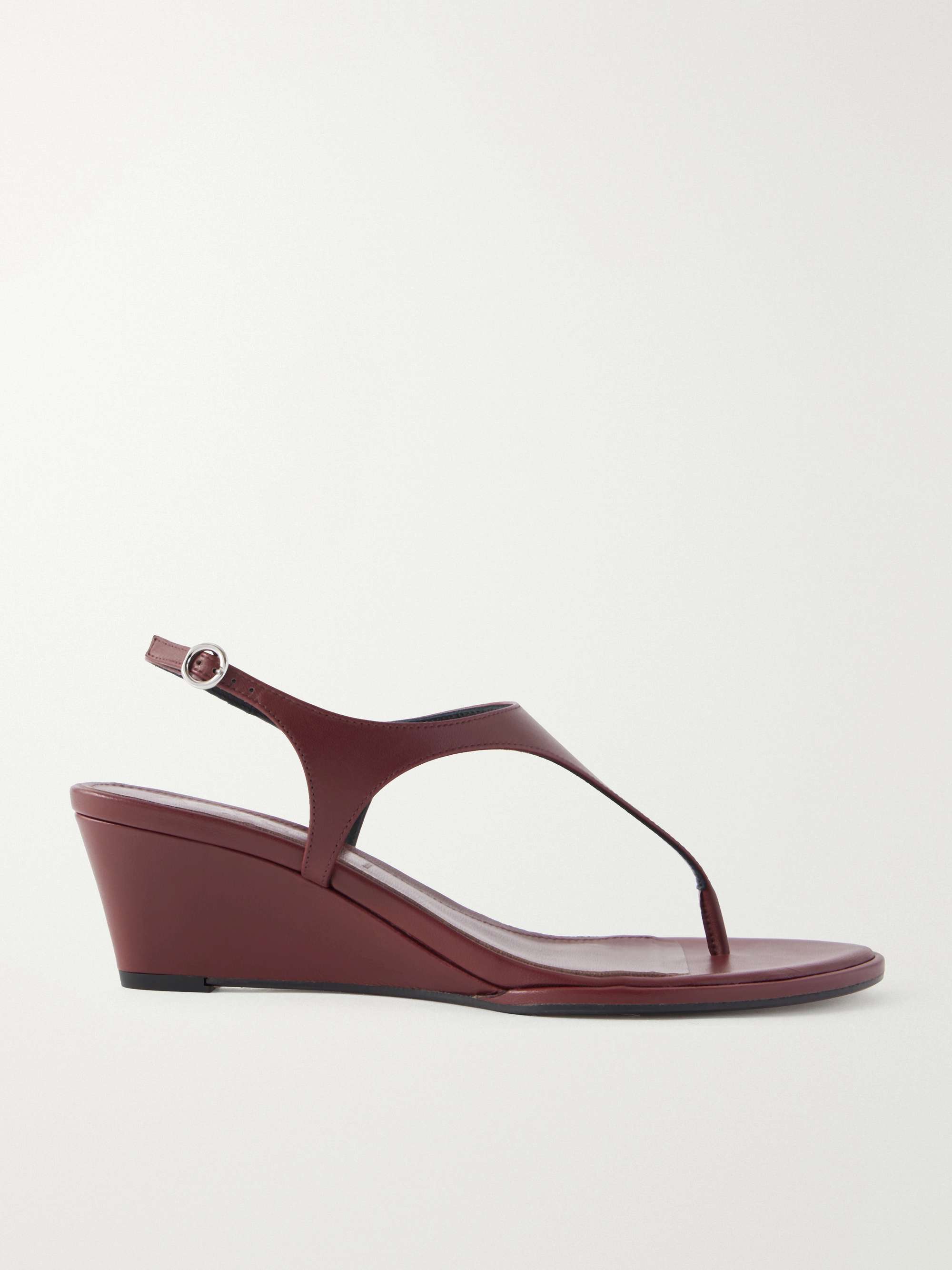 Rouge Leather Thong Sandals