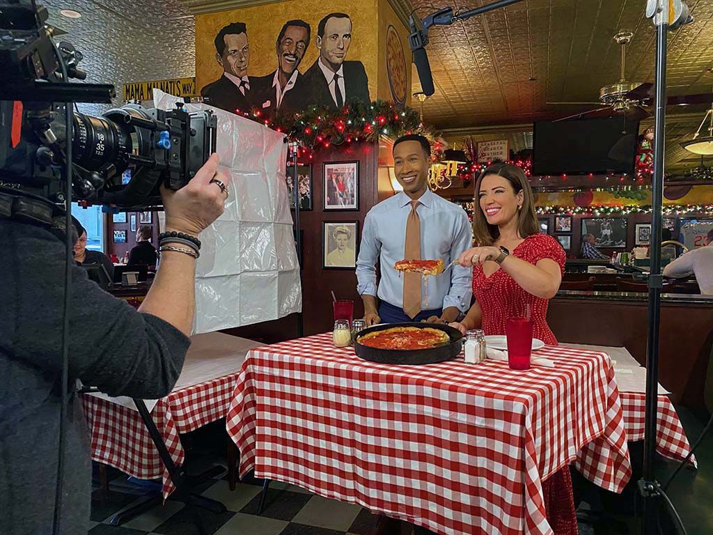 WLS Chicago anchors Terrell Brown and Tanja Babich