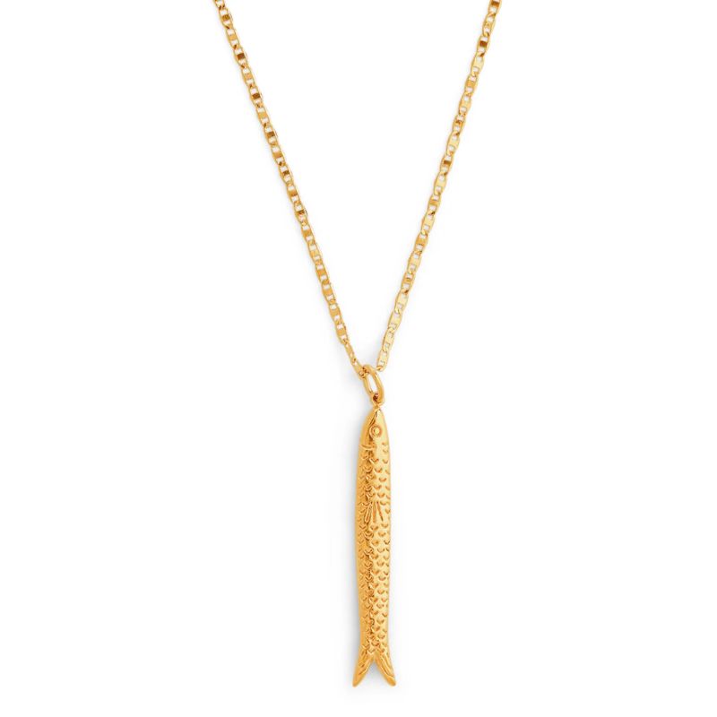 Image of gold fish necklace