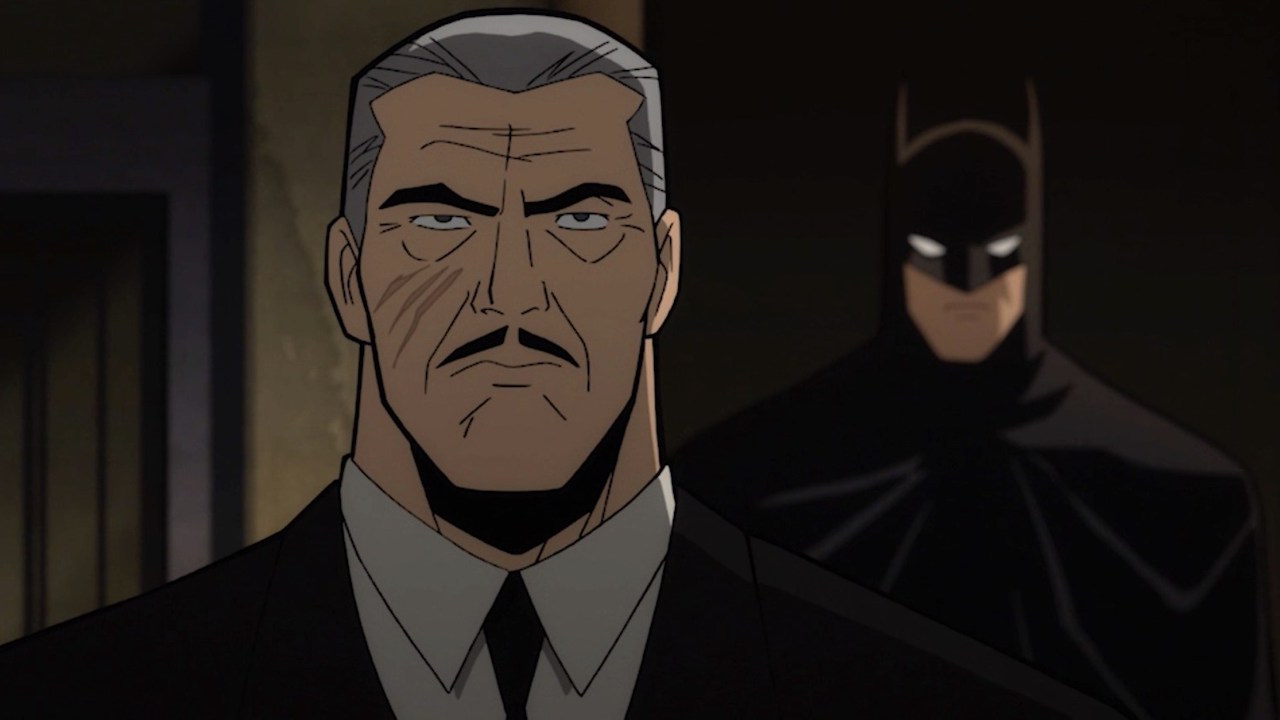 Carmine Falcone with scratched face in Batman: The Long Halloween animated movie