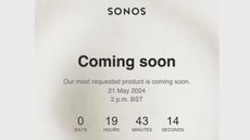 Sonos email in beige saying 'Coming Soon' 