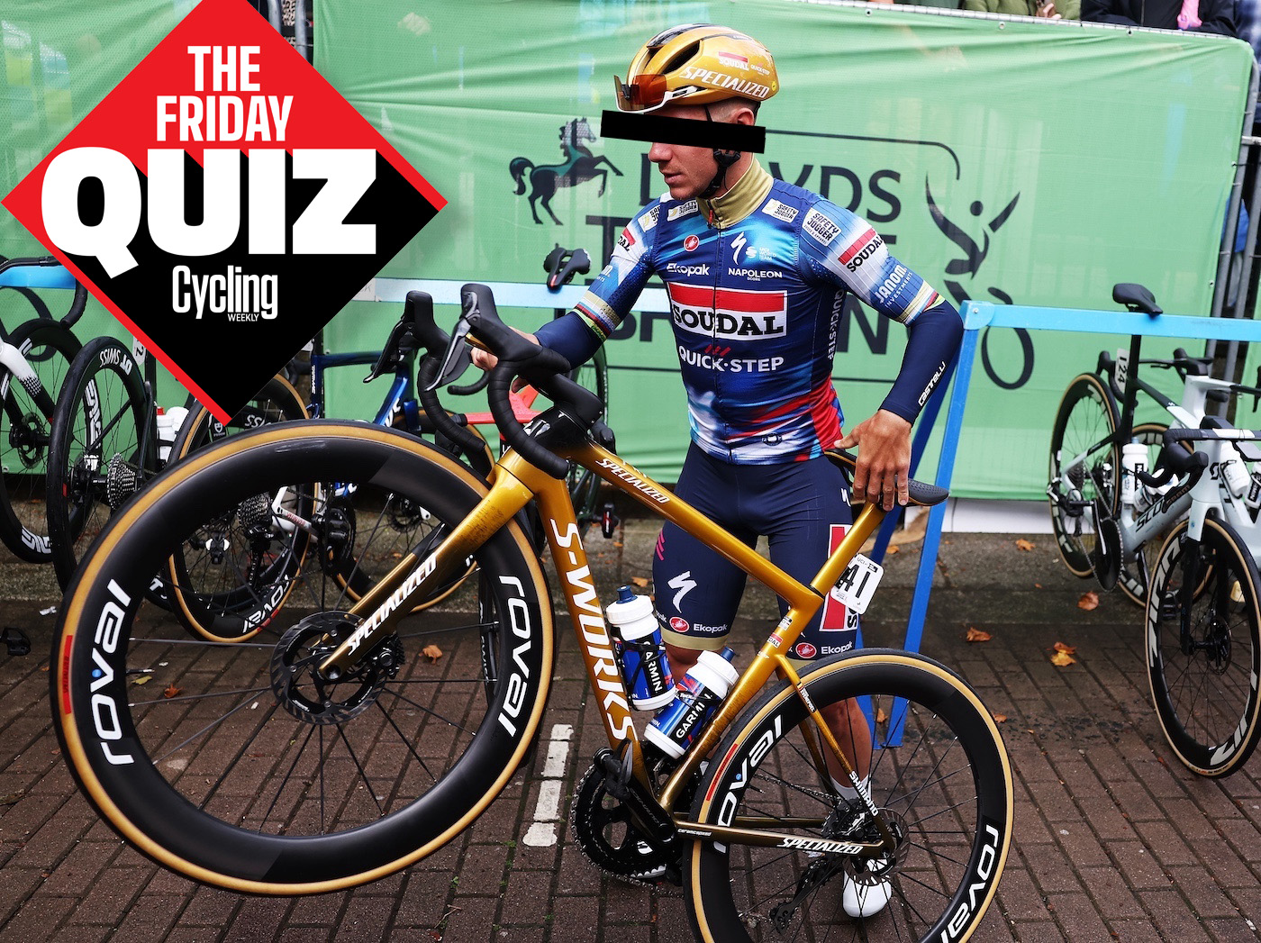Remco Evenepoel and his gold bike
