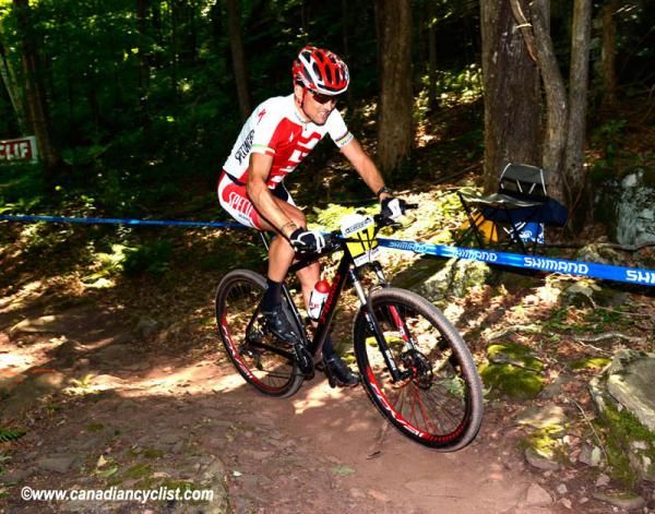 Christoph Sauser (Specialized) in the woods