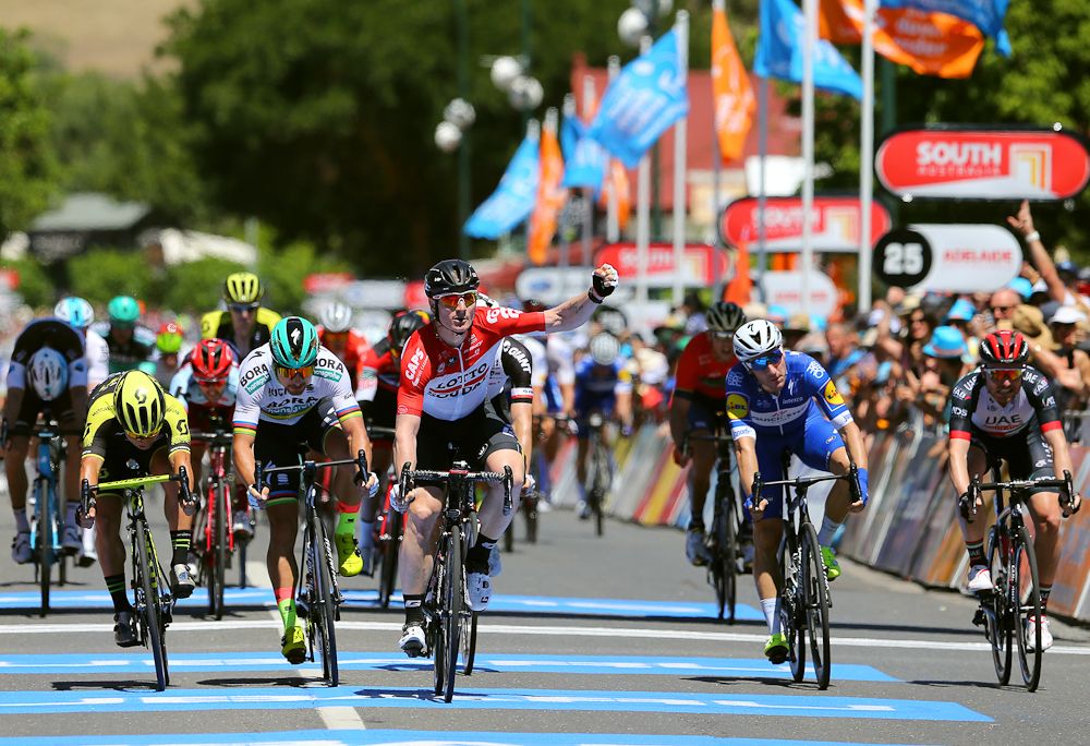 Andre Greipel wins stage 1 of the 2018 Tour Down Under
