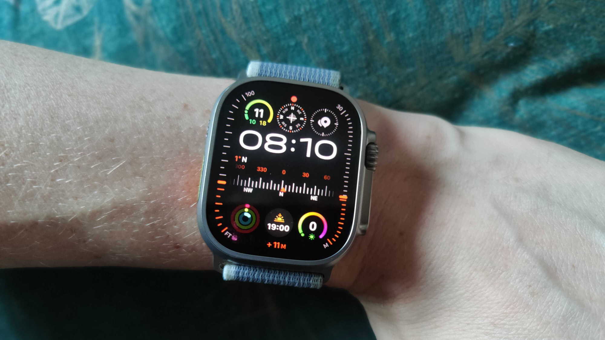 The Apple Watch Ultra 2 on a person's wrist